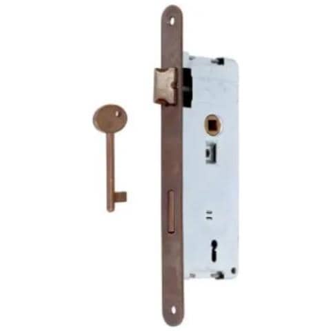 Serratura Per Porte Interne Con Foto Chiave 35mm - Lunghezza 210mm - Bronzata - Foto 1