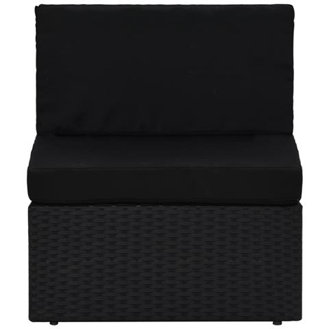 Lusso Casadino -  Seduta Centrale Modulare In Polyrattan Nero - Foto 1