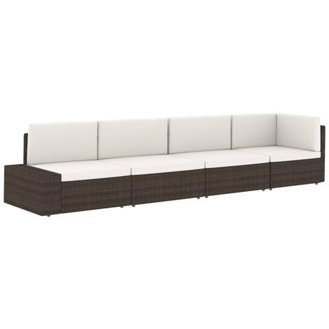 Lusso Casadino -  Seduta Centrale Modulare In Polyrattan Nero - Foto 8