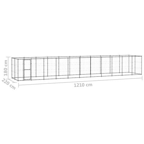 Lusso Casadino - Gabbia Per Cani Da Esterno In Acciaio 26,62 M² - Foto 6