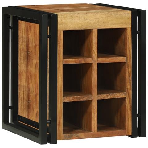 Portabottiglie 34.5x35x39 cm Legno massello di acacia - Foto 1