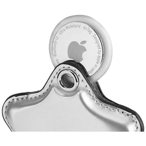 Portachiavi Custodia Ciondolo Per Apple Airtag Stella Protezione Elegante, Argento - Foto 5