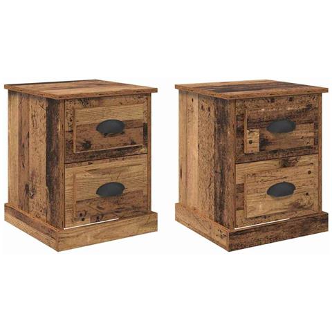 Armadio da Notte 2 pcs Legno vecchio 39 x 39 x 47.5 cm - Foto 1