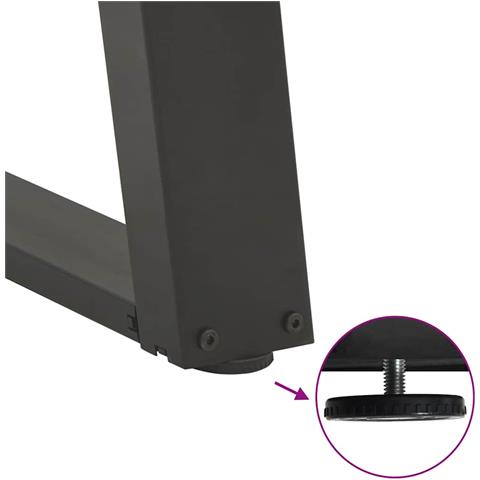 Gambe per tavolo da pranzo a forma di U 2 pz Antracite 90x(72-73) cm Acciaio - Foto 9