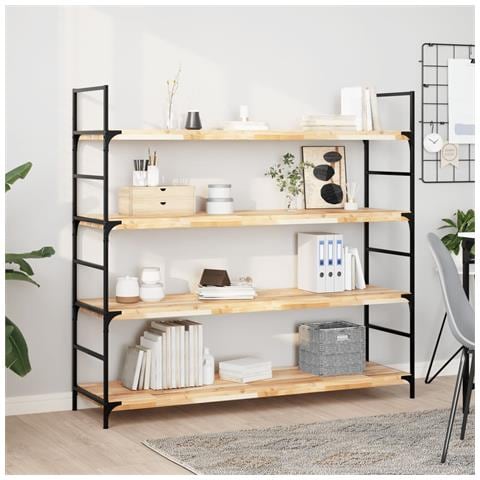 Mensole da Parete 4 pz 160x40x4 cm Legno Acacia Non Trattato - Foto 2