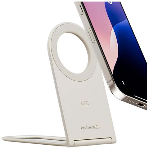 Supporto Magsafe Per Iphone Ultra Sottile Pieghevole Serie Curve Nano, Bianco - Foto 1