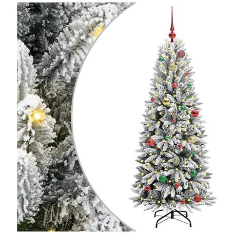 Albero di Natale artificiale con 150 LED Bianco 150 cm - Foto 1