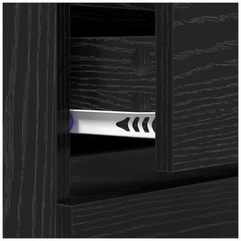 Credenza con cassetto Rovere Nero 60 x 35 x 70 cm - Foto 9