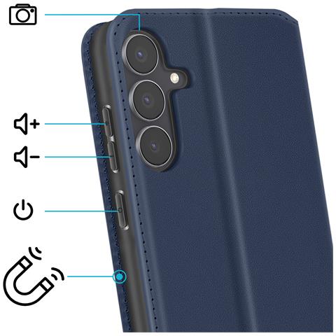 Custodia A Portafoglio Per Samsung Galaxy S25 Fe Magnetica Con Supporto Video - Foto 5