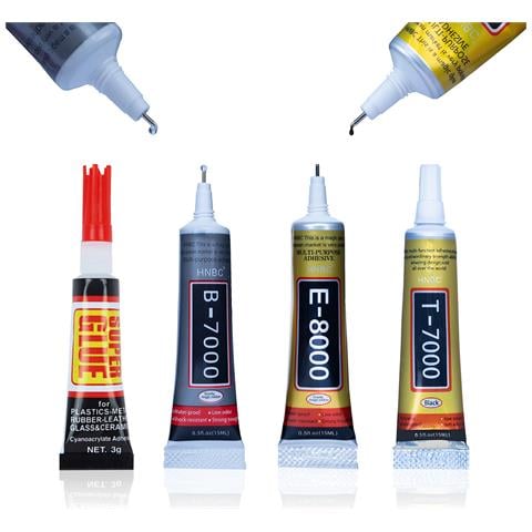 Set Di Colla Universale E-8000, T-7000, B-7000 15ml + Super Glue 3g - Alta Qualità, Versatilità, Precisione | Per Ceramica, Plastica, Metallo, Legno - Foto 1