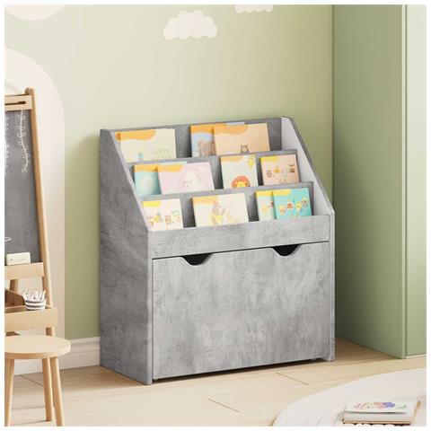 Libreria per Bambini Grigio cemento 60 x 29,5 x 69 cm - Foto 2