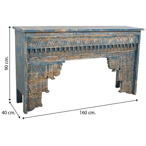 Mobile Da Ingresso In Legno Fatto A Mano 160x40x90 - Foto 8