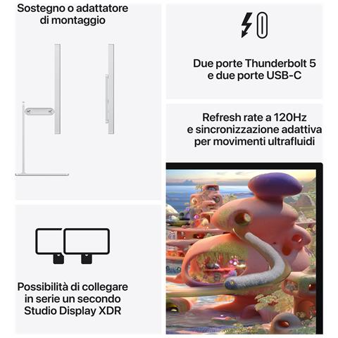 Studio Display XDR - Vetro nanotexture - Sostegno a altezza e inclinazione regolabile - Foto 8