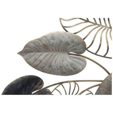 Decorazione In Metallo 3d Foglia 26-multicolore-metallo-131x4,5x61 Cm - Foto 2