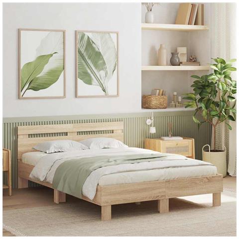 Struttura del letto Sonoma 137 x 190 cm Legno multistrato - Foto 2