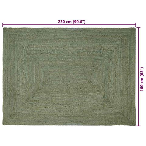 Tappeti per area Rettangolare Verde Oliva 160 x 230 cm Juta - Foto 7