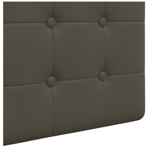 Testiera sospesa Con luce LED Grigio Similpelle - Foto 9