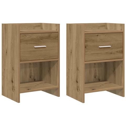Comodini 2 pcs Rovere Artigianale 40 x 30 x 60 cm - Foto 1