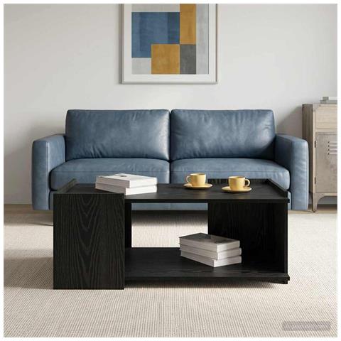 Tavolino da salotto Rovere Nero 90 x 50 x 33 cm - Foto 2