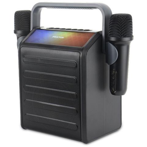 Karaoke Portatile Party Star Con 2 Microfoni Wireless, Bluetooth, Luci Led, Usb, Micro Sd, Aux E Jack, Batteria Ricaricabile, 30 W, Autonomia 7-8 Ore - Foto 2