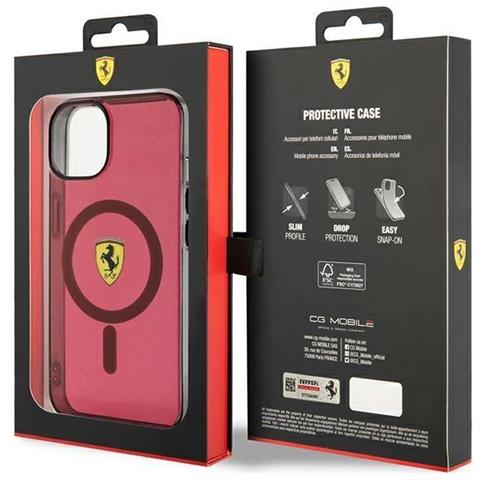 Ferrari Fehmp14surkr Iphone 14 6,1 6,1 Custodia Rossa /rossa Trasparente Magsafe - Foto 1