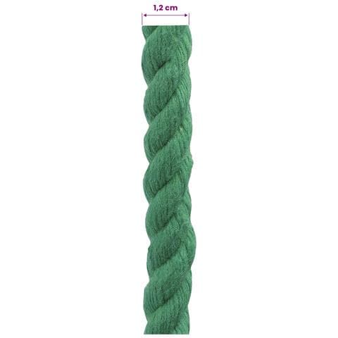 Corda di Cotone 12 mm 250 m Verde 100% Cotone - Foto 6