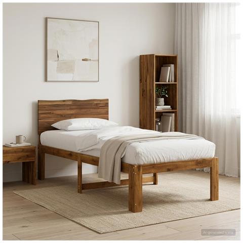 Letto Singolo con Testiera ROSTOCK Naturale 90 x 200 cm - Foto 2