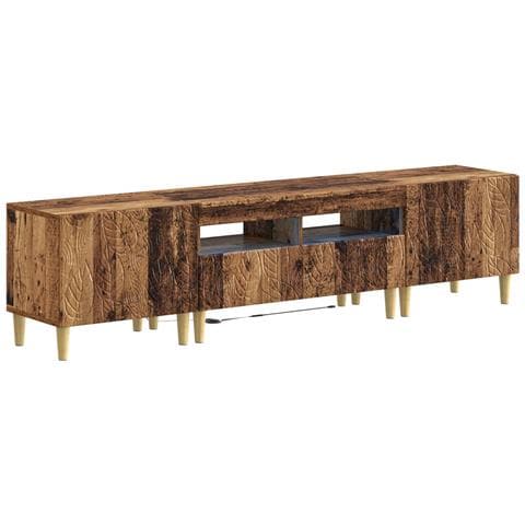 Mobile TV LED a 5 pezzi Legno antico Legno ingegnerizzato - Foto 1