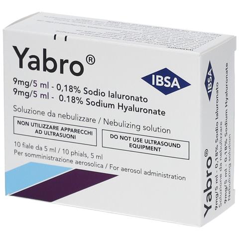 Yabro Aerosol Sodio Ialuronato 0,18% Soluzione da Nebulizzare 10 Fiale da 5 ml - Foto 3