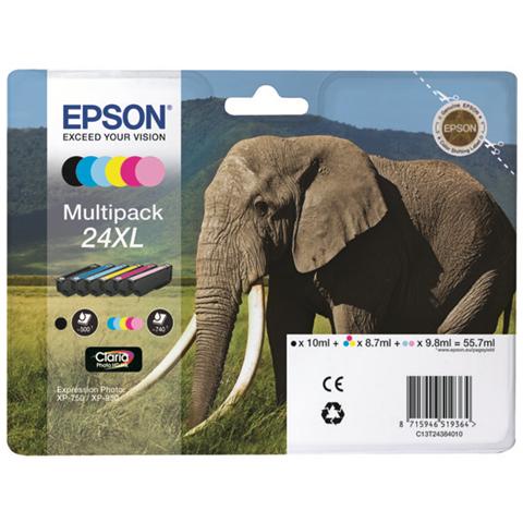 C13T24384020 Cartuccia Ink Originale Multipack a Colori Expression Foto XP-55 - Foto 1