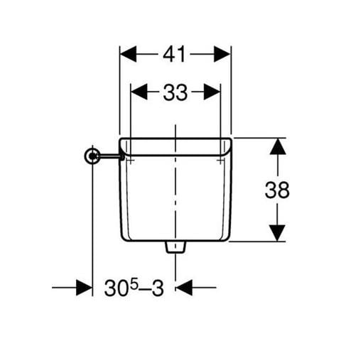Cassetta Di Risciacquo Geberit Twico Ap123 A Zaino, Bianco - Foto 2