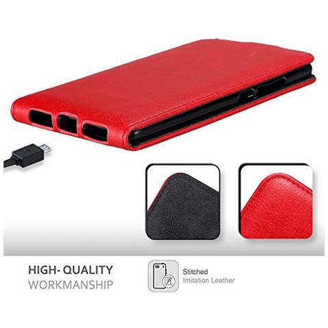 Custodia Compatibile Con Huawei Mate S In Rosso Mela - Coperchio Protettivo In Design Flip Con Chiusura Magnetica - Foto 2