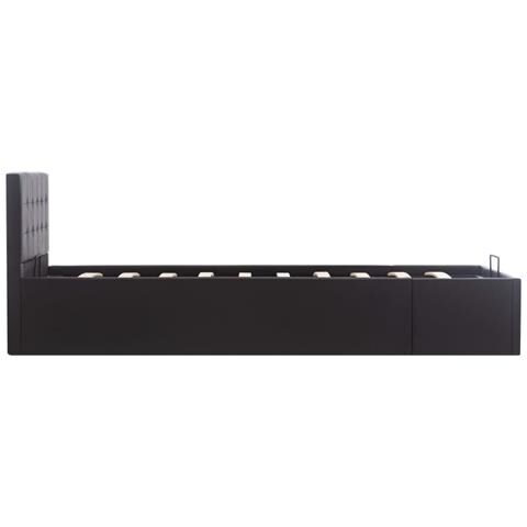 Giroletto Con Contenitore Idraulico Nero Similpelle 90x200cm - Foto 2