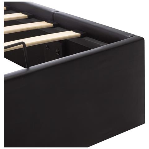 Giroletto Con Contenitore Idraulico Nero Similpelle 90x200cm - Foto 10