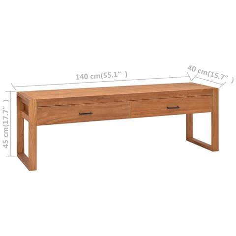 Mobile TV 140x40x45 cm in Legno di Teak - Foto 9