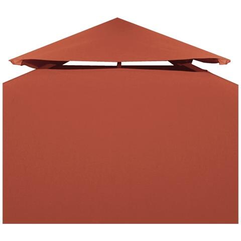 Copertura Superiore Gazebo a 2 Strati 310g /m² 4x3m Terracotta - Foto 2