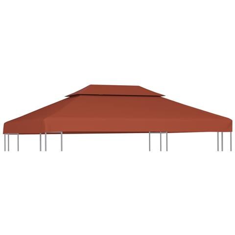 Copertura Superiore Gazebo a 2 Strati 310g /m² 4x3m Terracotta - Foto 1