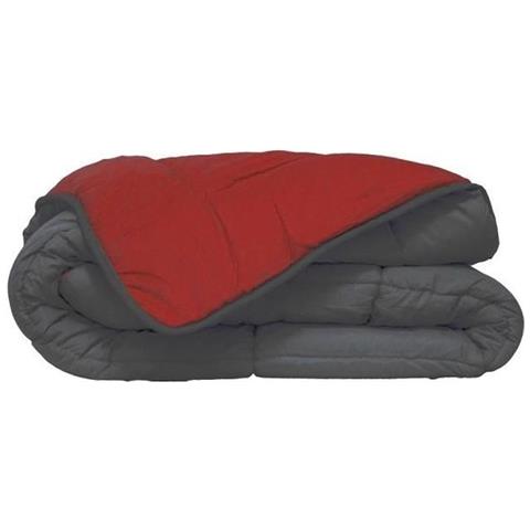 Piumino Hudson In Microfibra Leggera 200 G / M² 220x240 Cm Grigio E Rosso - Foto 2