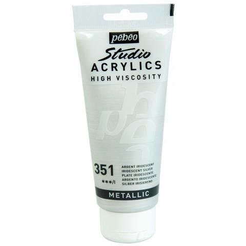 Pittura Acrilica Metallizzata - Argento - 100 Ml - Foto 1