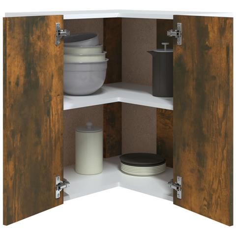 Mobile Pensile Angolo “Lyon” Rovere Fumo 57x57x60 cm - Foto 9