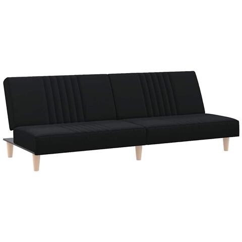 Divano Letto Nero In Tessuto - Foto 1