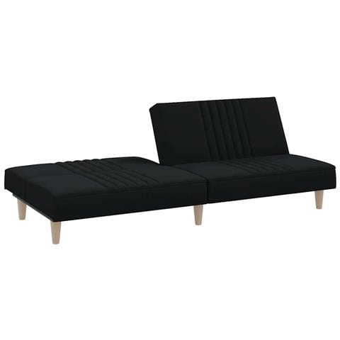 Divano Letto Nero In Tessuto - Foto 9