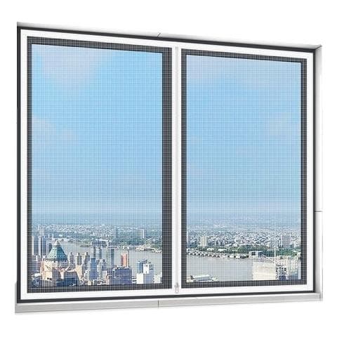 Tenda A Rete Per Finestra In Fibra Di Vetro Con Cerniera - Tiene Lontani Gli Insetti 120x120 Cm White - Foto 1