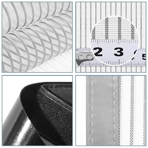 Tenda A Rete Per Finestra In Fibra Di Vetro Con Cerniera - Tiene Lontani Gli Insetti 120x120 Cm White - Foto 7