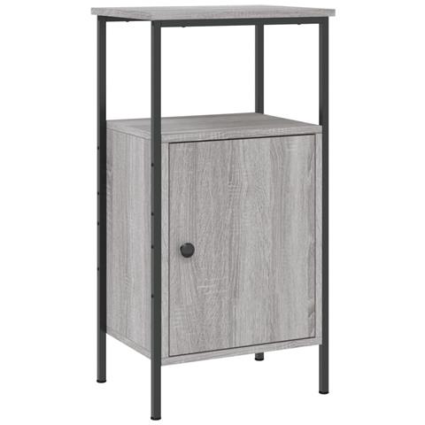 Comodino Grigio Sonoma 41x31x80 Cm In Legno Multistrato - Foto 1