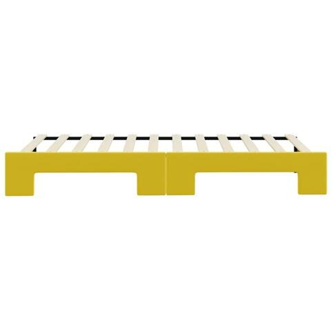 Divano Letto Con Letto Estraibile Giallo 90x200 Cm In Velluto - Foto 10