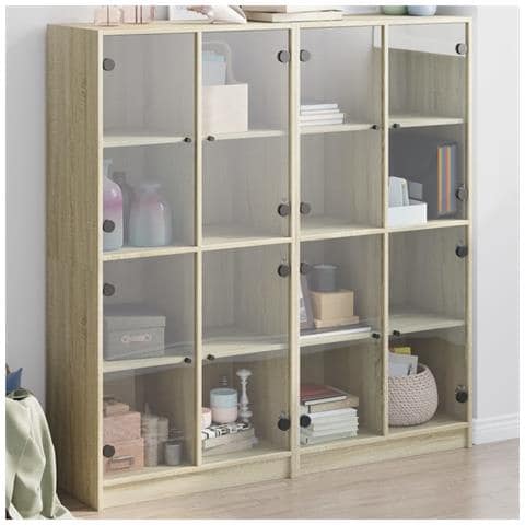 Libreria Ante Rovere Sonoma 136x37x142 Cm In Legno Multistrato - Foto 1