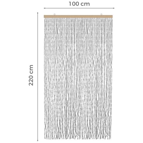 Tenda Antimosca Antirumore Caduta Pannello Porta Finestra Casa Mais Vari Colori 100x220 Grigio - Foto 5