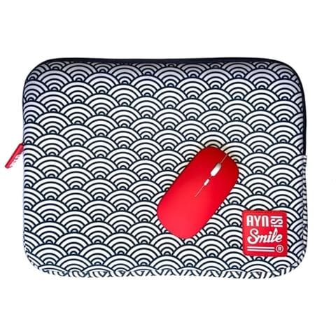 112008140199 borsa per laptop 35,6 cm (14") Custodia a tasca Blu marino, Bianco - Foto 1