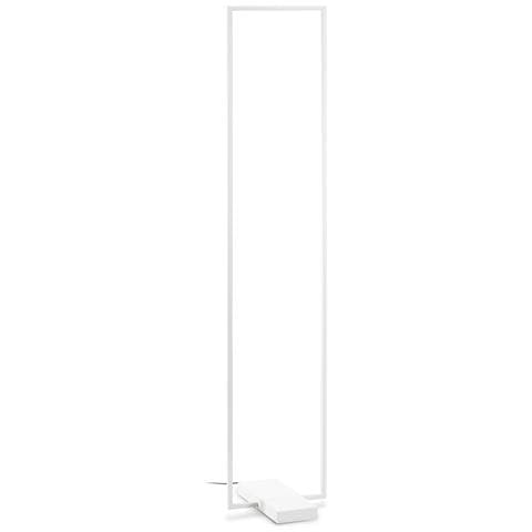 Piantana Da Terra Contemporanea Frame Metallo Bianco Led 30w 3000k Ip20 - Foto 1